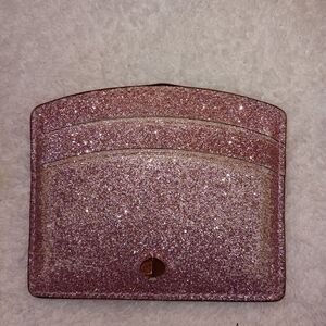 Kate Spade Pink Glitter Card Holder